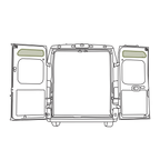 VanEssential RAM ProMaster Upper Rear Door Storage Panels (Pair) - Out There Vans, LLC