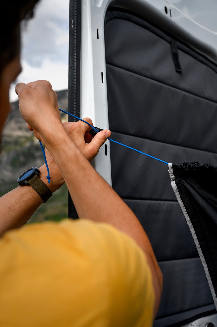 VanEssential Rear Door Shower Screen - Out There Vans, LLC