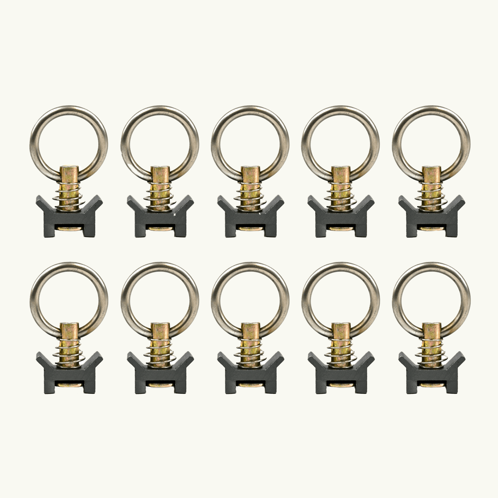 VanEssential Venture L - Track Adjustable Single Stud with Stainless Steel Ring (10 Pack) - Out There Vans, LLC