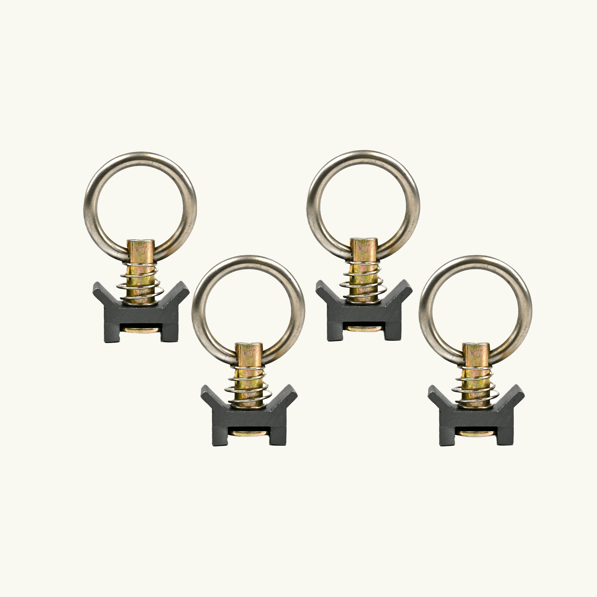 VanEssential Venture L - Track Adjustable Single Stud with Stainless Steel Ring (4 Pack) - Out There Vans, LLC