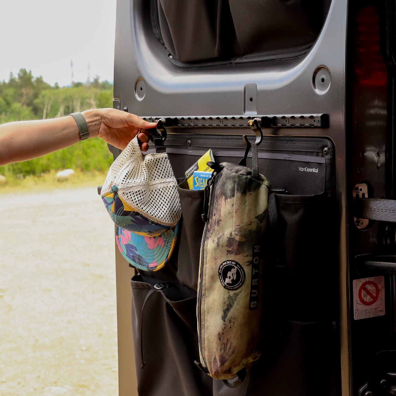 VanEssential Venture L - Track Spring Loaded Single Stud with Hook (2 Pack) - Out There Vans, LLC