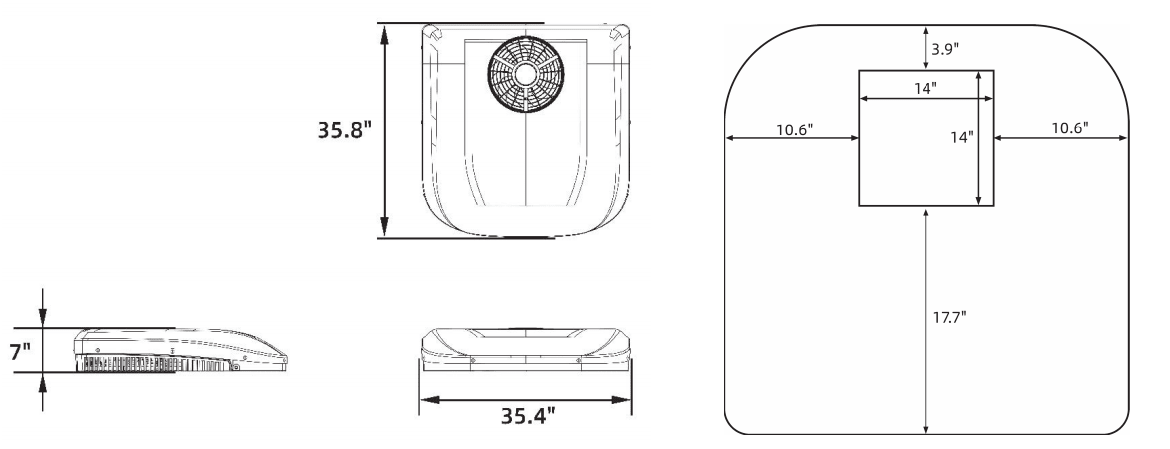 VELIT 3000R - 24V/48V Rooftop Air Conditioner - Out There Vans, LLC
