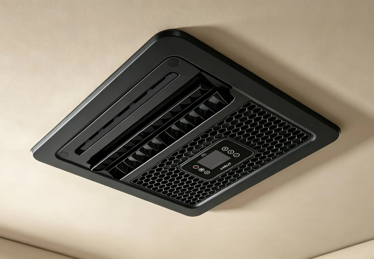 VELIT V3 with Ventilation - 12V/48V Rooftop Air Conditioner - Out There Vans