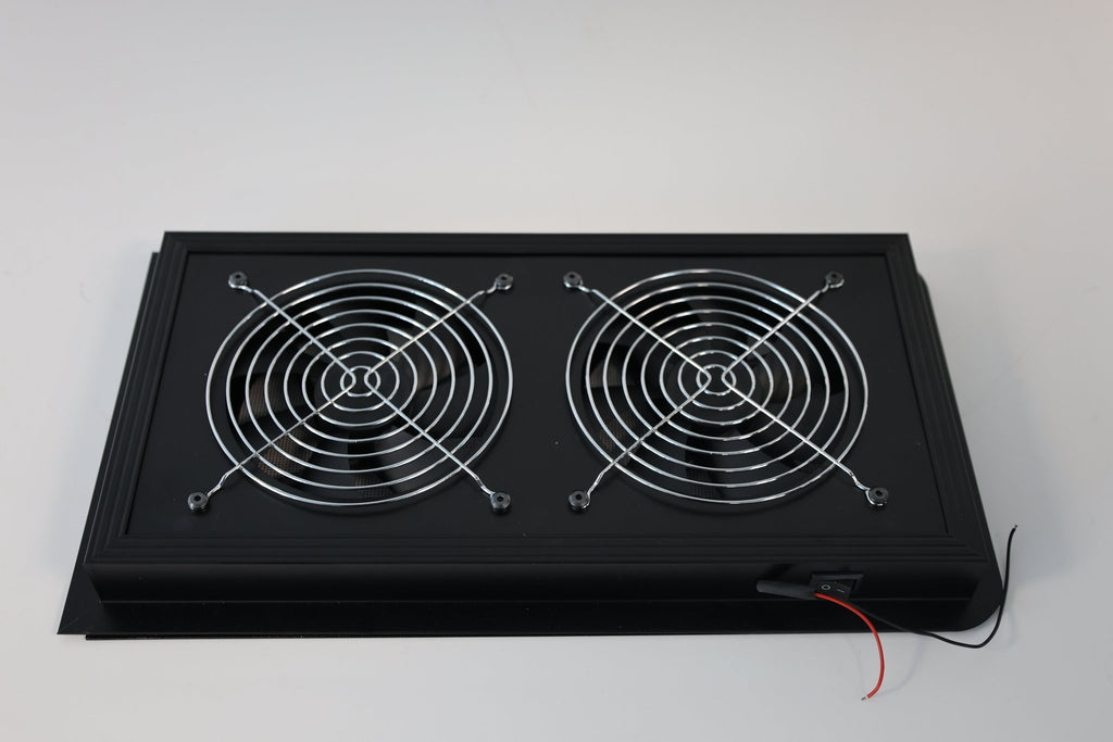 VW1033 Dual - Fan Half Slider Bunk Window - Out There Vans, LLC