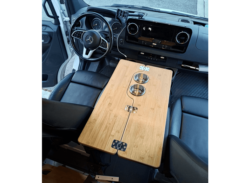 White Top Adventures Bamboo Table Top For All Rvs - Out There Vans, LLC