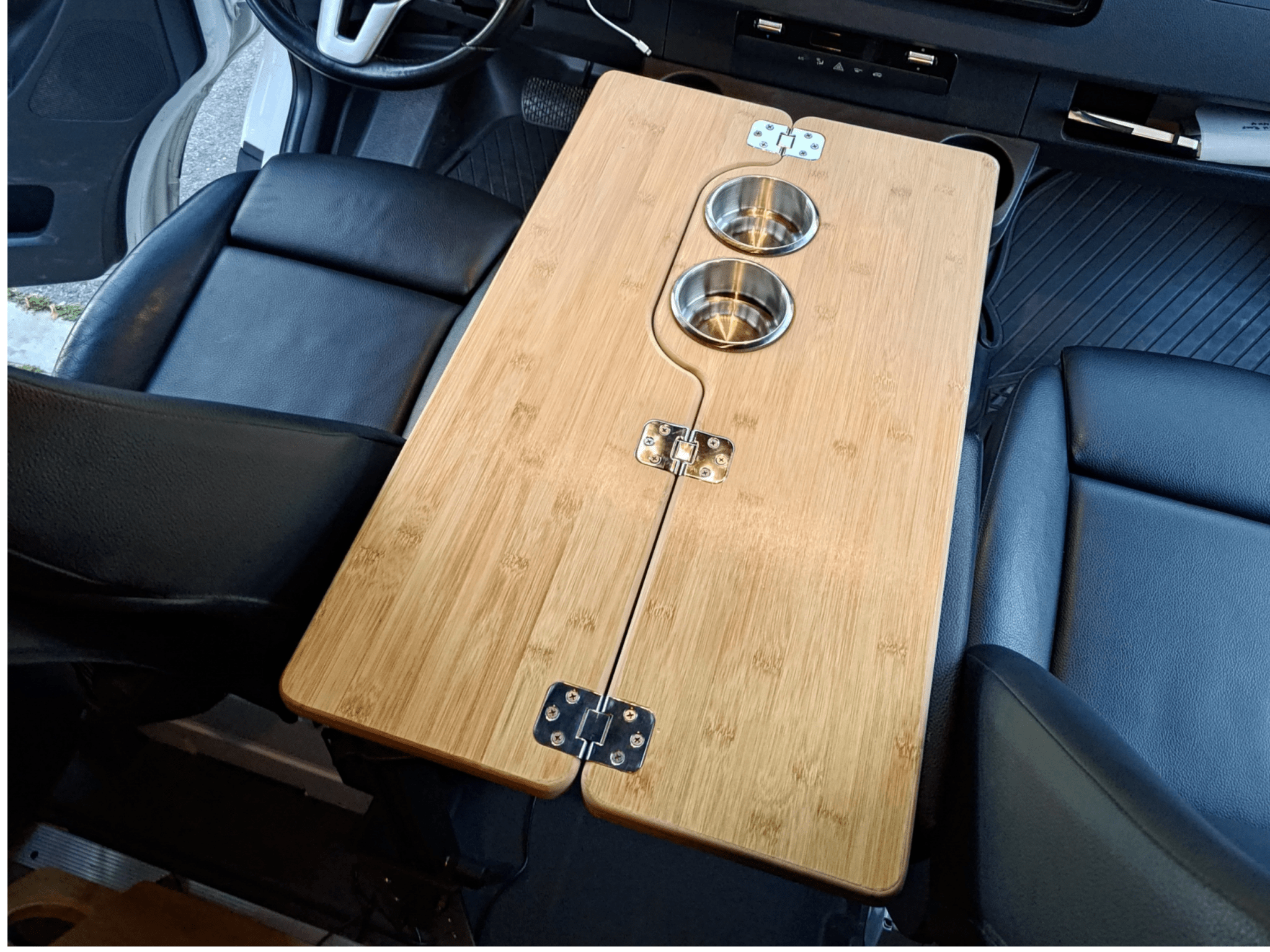 White Top Adventures Bamboo Table Top For All Rvs - Out There Vans, LLC