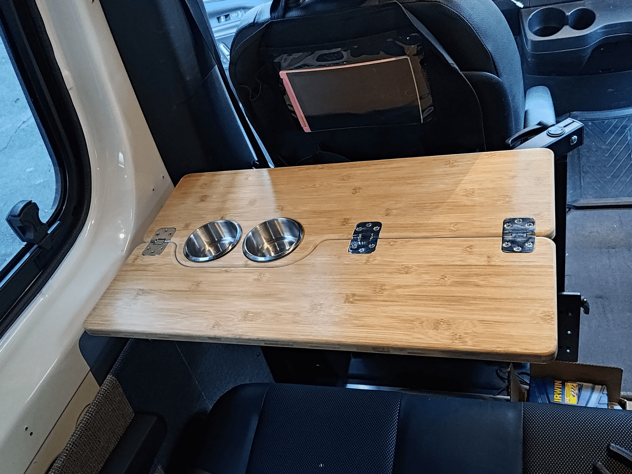 White Top Adventures Bamboo Table Top For All Rvs - Out There Vans, LLC