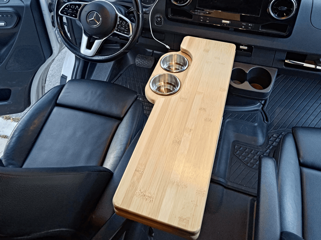 White Top Adventures Bamboo Table Top For All Rvs - Out There Vans, LLC