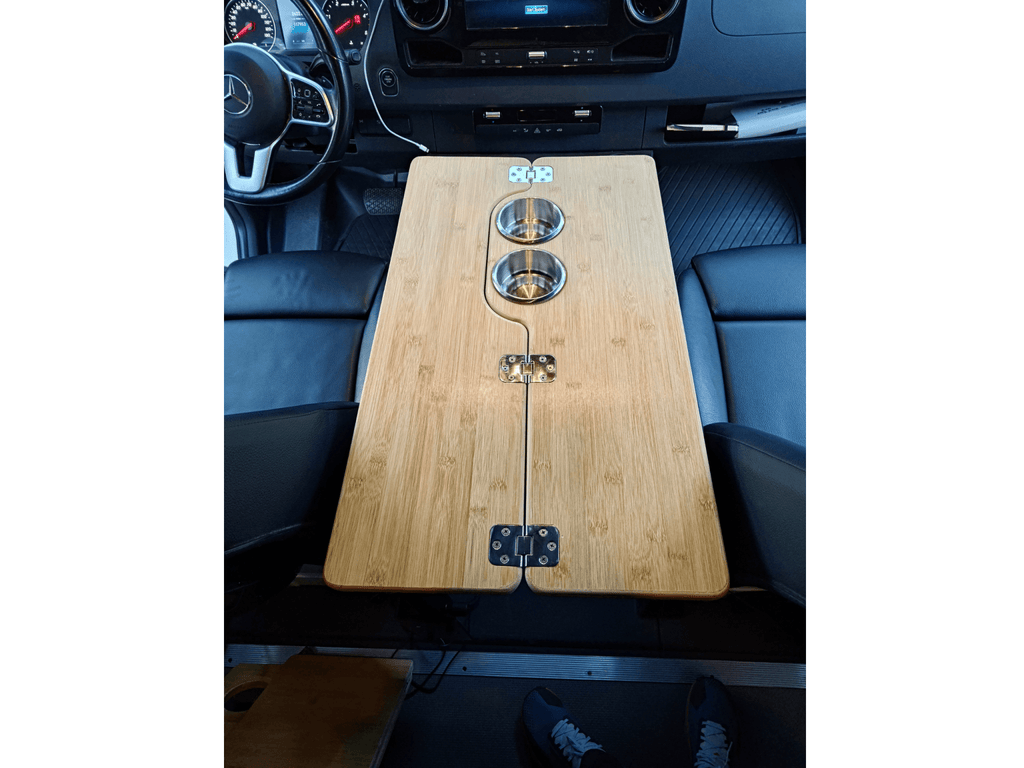 White Top Adventures Bamboo Table Top For All Rvs - Out There Vans, LLC
