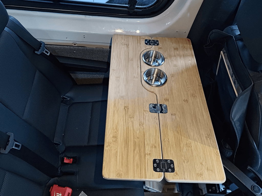 White Top Adventures Bamboo Table Top For All Rvs - Out There Vans, LLC