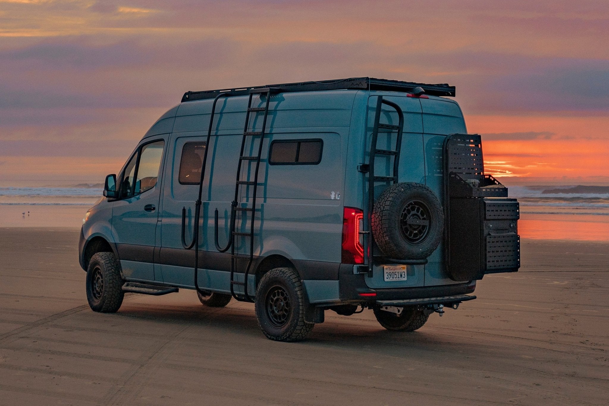 White Top Adventures Sprinter Rear Door Atlas Storage Rack | Passenger Side - Out There Vans