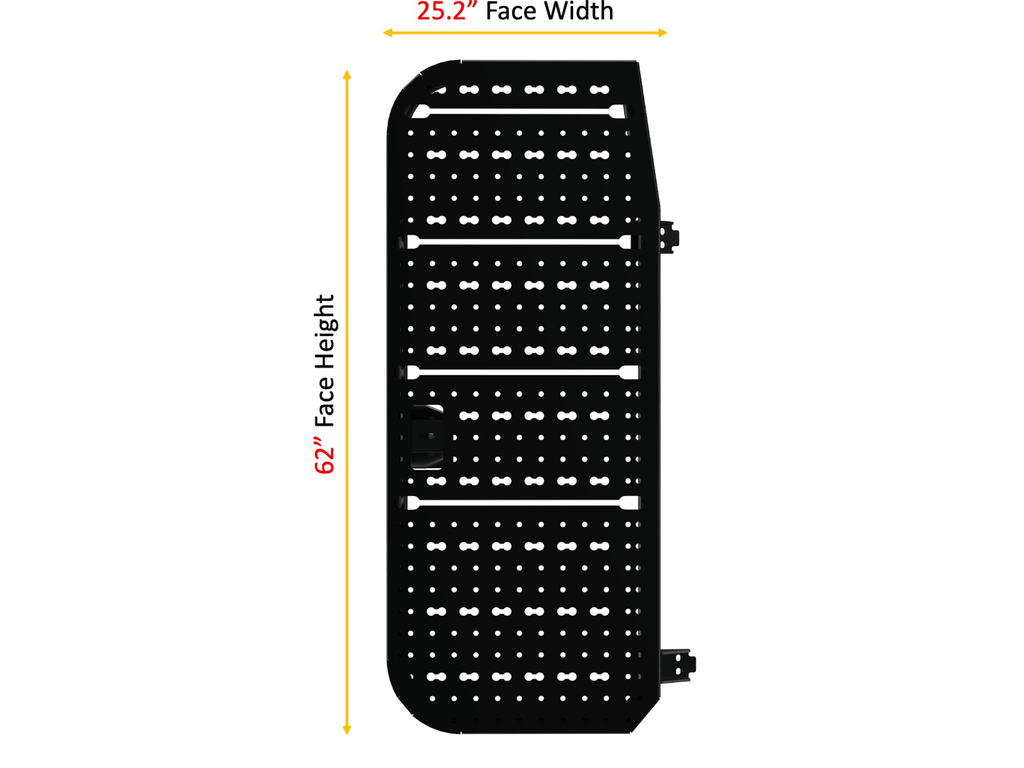 White Top Adventures Sprinter Rear Door Atlas Storage Rack | Passenger Side - Out There Vans