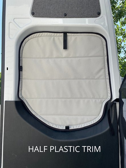 VanEssential Mercedes Sprinter Rear Door Window Covers (Pair) - Out There Vans