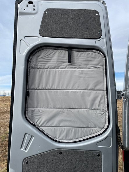 VanEssential Mercedes Sprinter Rear Door Window Covers (Pair) - Out There Vans